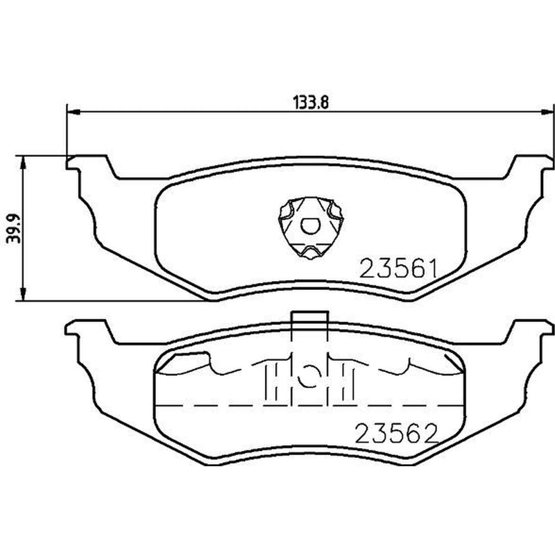 Mintex Rear Brake Pad Set fits Chrysler 300M 1998-2004 2.7 3.5