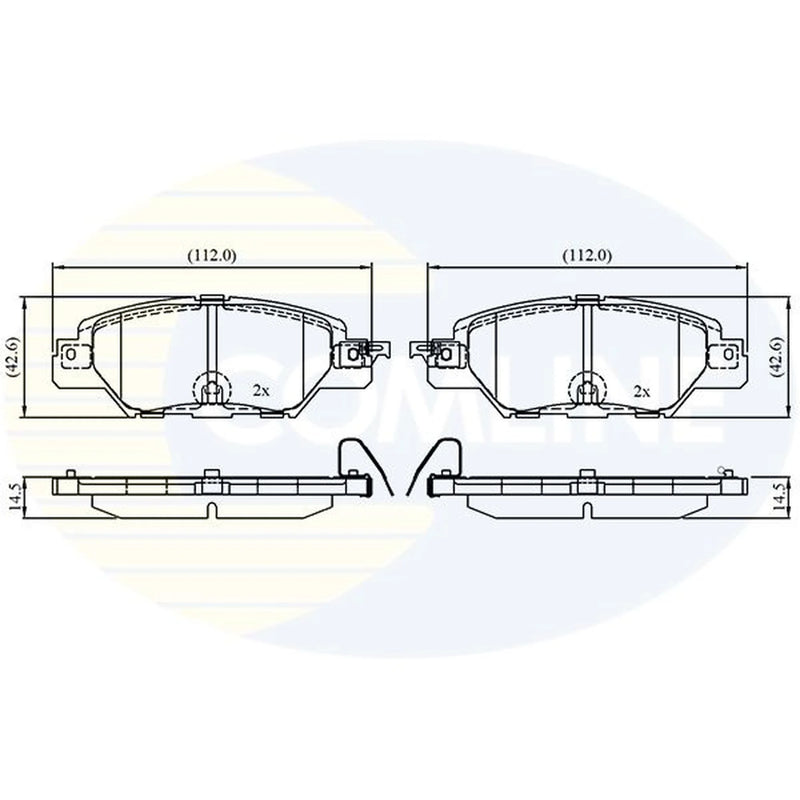 Comline 4 x Rear Brake Pad Set fits Mazda CX-5 2011-2024 2.0 2.2 2.5