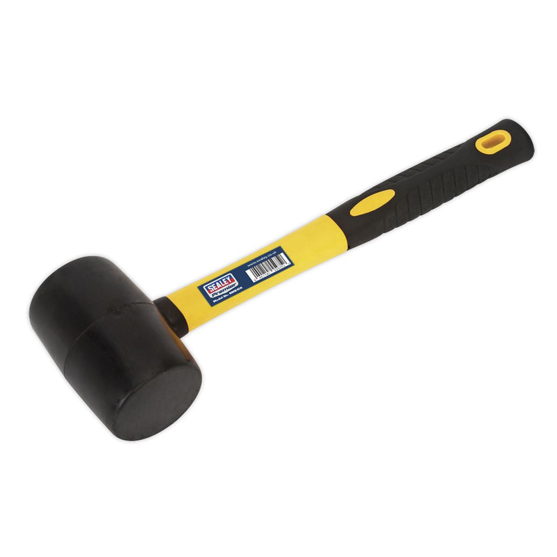Sealey Rubber Mallet 1lb with Fibreglass Shaft RMB100 Sealey - Dynamic Drive