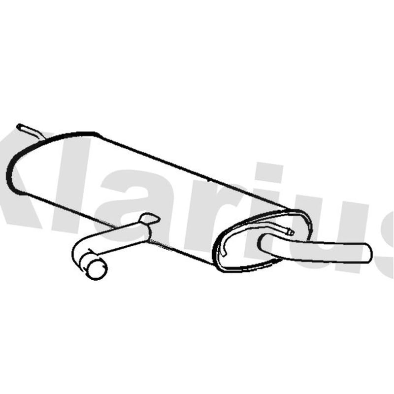 Klarius Box With Tail Pipe Rear fits Seat Ateca 2016 on 1.6