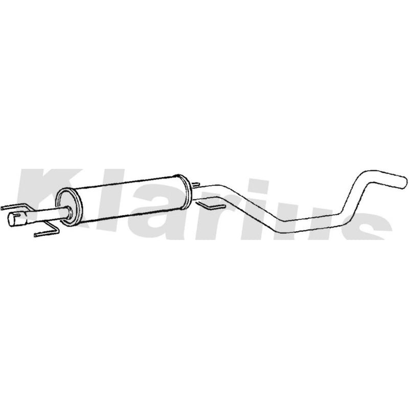Klarius Box With Centre Pipe Centre fits Vauxhall Zafira 2005-2014 2.2