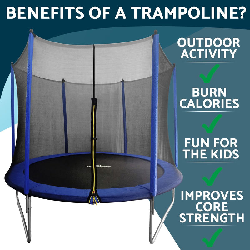 Dellonda 10ft Heavy-Duty Outdoor Trampoline with Safety Enclosure Net Dellonda  - Dynamic Drive