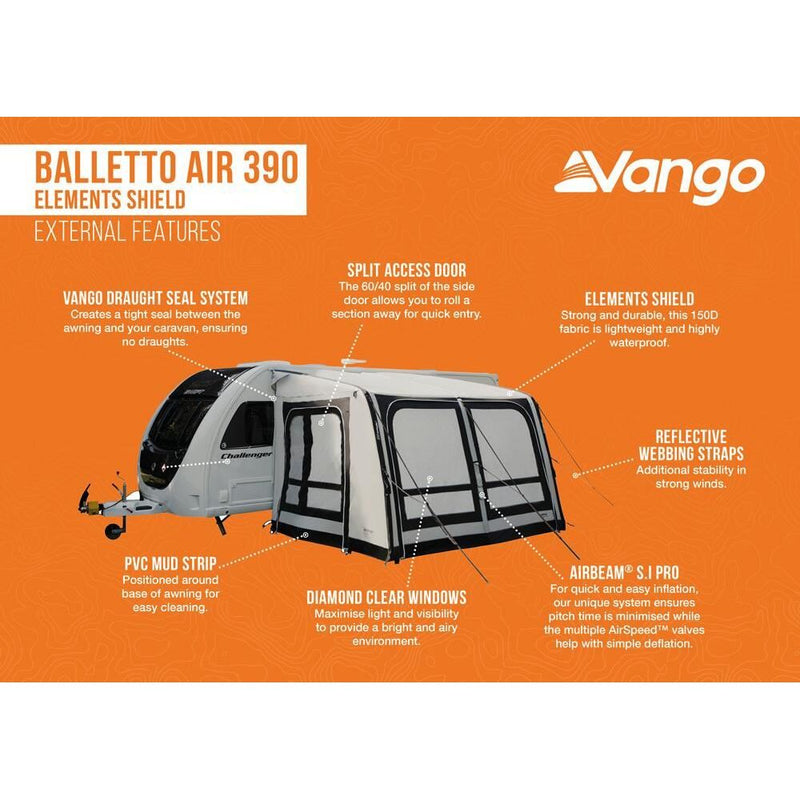 Vango Balletto Air 390 Elements Shield Caravan Awning Vango - Dynamic Drive