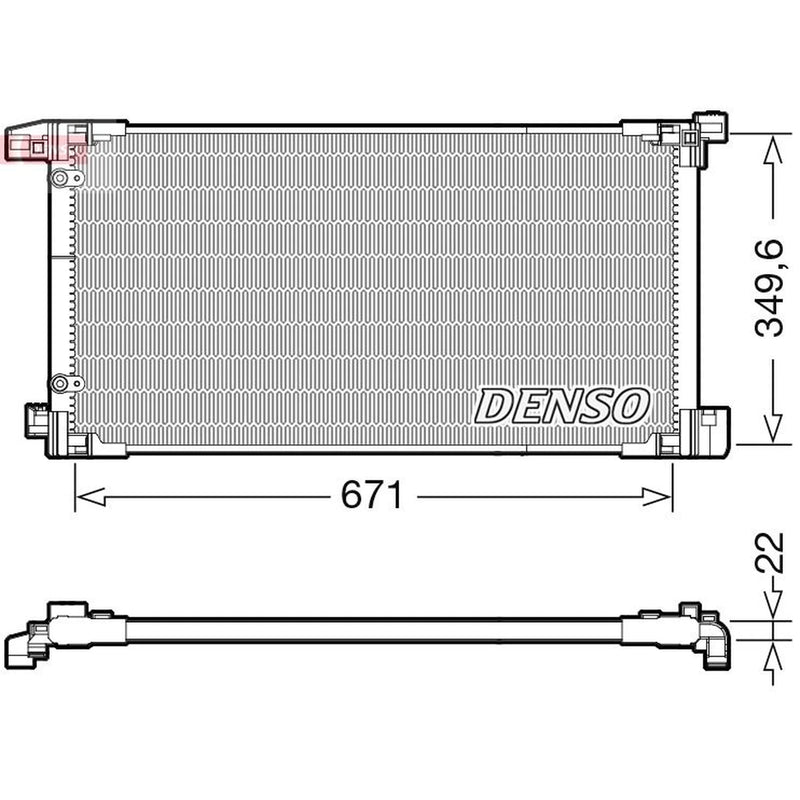 Denso Air Conditioning Condenser fits Toyota Prius Phv 2016-2022 1.8