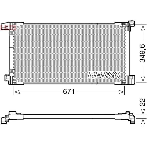 Denso Air Conditioning Condenser fits Toyota Prius Phv 2016-2022 1.8