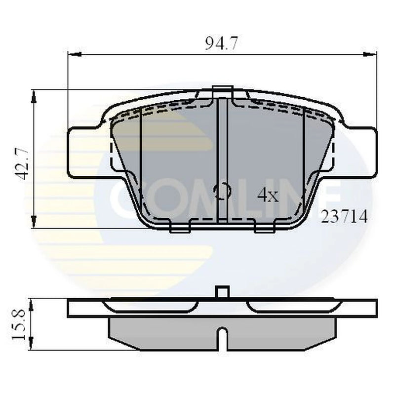 Comline Front & Rear Brake Discs & Pads fits Fiat Multipla 1999-2010 1.6 1.9