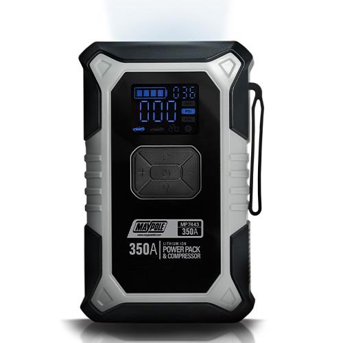 Maypole Lithium Ion Power Pack & Compressor (12,000Mah/ 350A) Car Battery Jump Starter - image 1