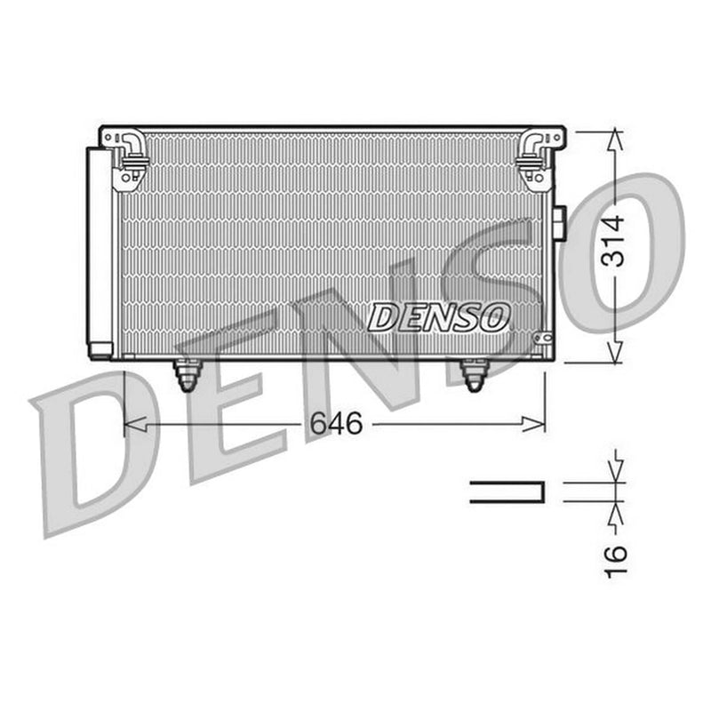 Denso Air Conditioning Condenser fits Subaru Legacy 1998-2003 2.0 2.5
