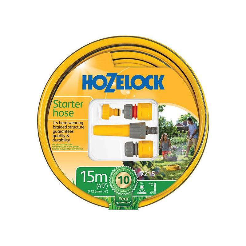 Hozelock 7215P Starter Hose Starter Set 15m 12.5mm (1/2in) Diameter Hozelock - NN4 Online