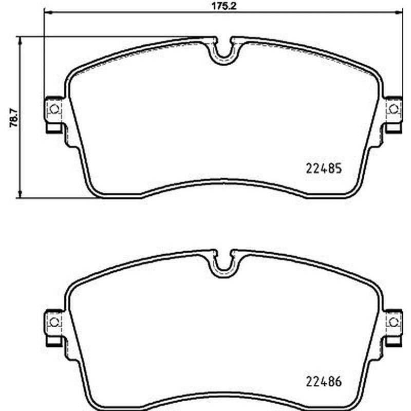 Mintex Front Brake Pad Set fits Jaguar E-Pace 2017-2018 2.0