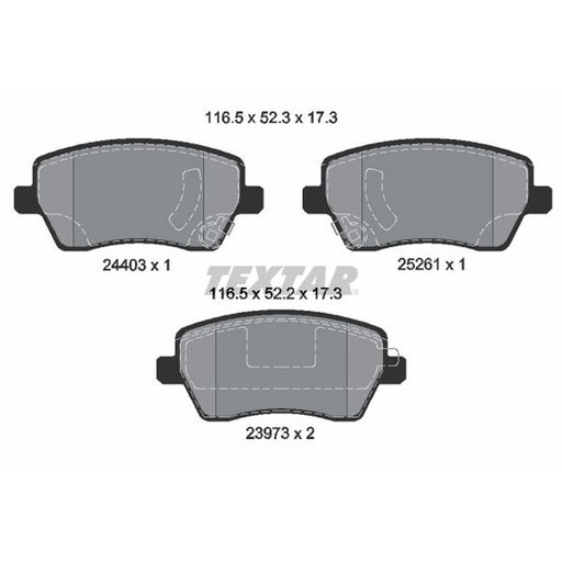 Textar Front Brake Pad Set 2440301