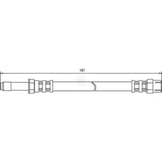 NAPA Brake Hydraulic Hose Line Rear fits Ford Galaxy I 1995-2006 1.9 2.0 2.3 2.8