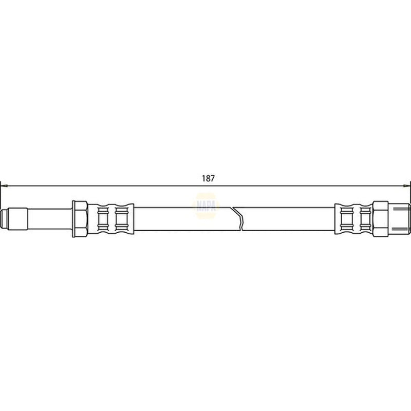 NAPA Brake Hydraulic Hose Line outer NBH1332