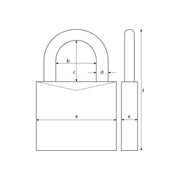 Abus Mechanical 90RK/50 TITALIUM™ Padlock Closed Shackle Carded ABUS Mechanical - Dynamic Drive