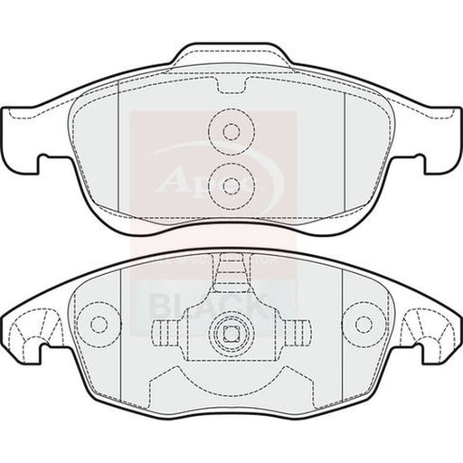 Apec Black Front Brake Pad Set fits Citroën Berlingo First Box Body 2010 on