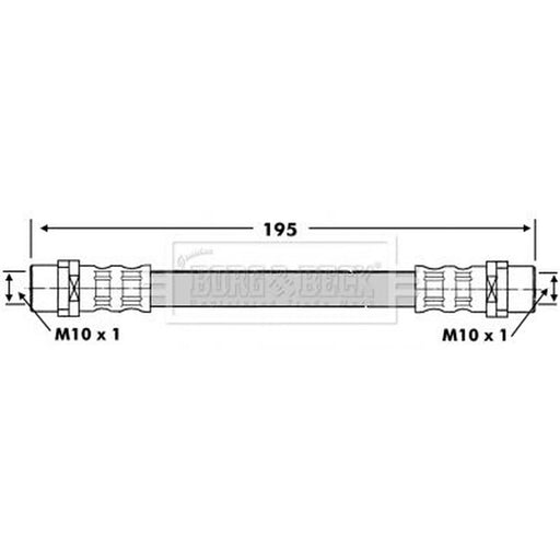 Borg & Beck Brake Hydraulic Hose Line inner BBH6760