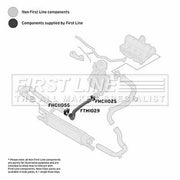 First Line Intercooler Turbo Charge Air Hose Lower fits Fiat Doblo Cargo