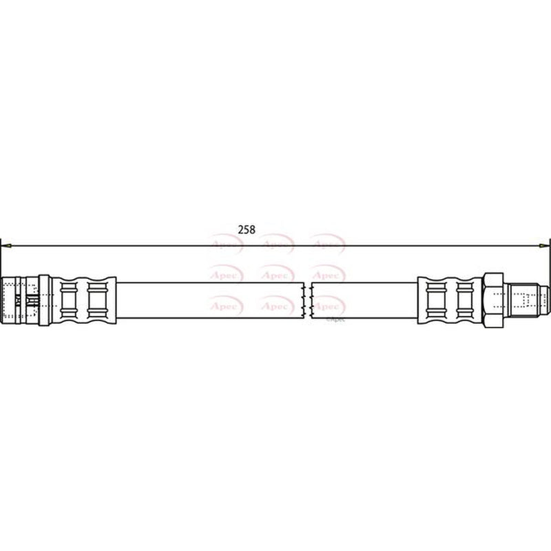 Apec Brake Hydraulic Hose Line Rear fits Mercedes-Benz A-Class 1997-2012