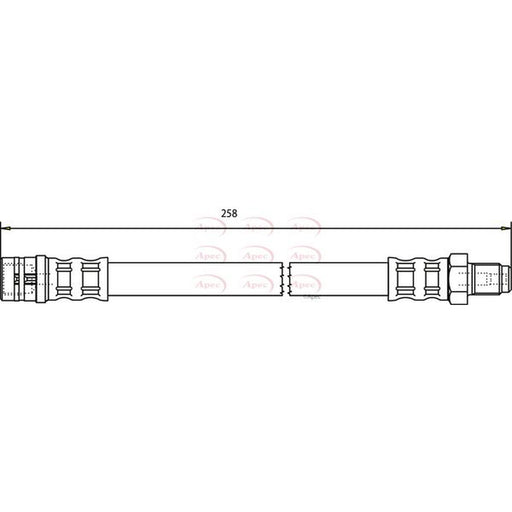 Apec Brake Hydraulic Hose Line Rear fits Mercedes-Benz A-Class 1997-2012