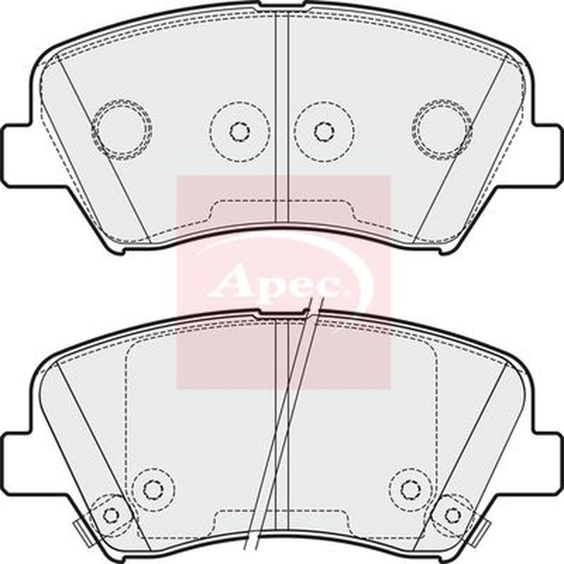 Apec Front Brake Pad Set fits Hyundai Elantra V 2011-2015 1.6