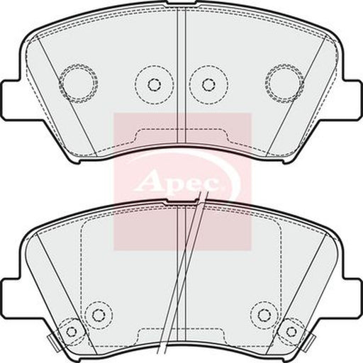 Apec Front Brake Pad Set fits Hyundai Elantra V 2011-2015 1.6