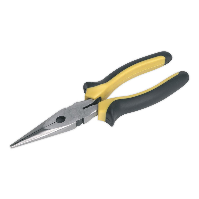 Sealey Long Nose Pliers Comfort Grip 200mm S0812 Siegen by Sealey - Dynamic Drive