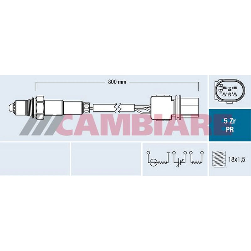 Cambiare O2 Lambda Oxygen Sensor Right fits BMW 5 2012-2017