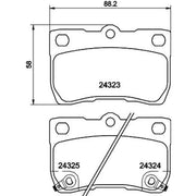 Mintex Front & Rear Pads fits Toyota Crown 2003-2008 3.0