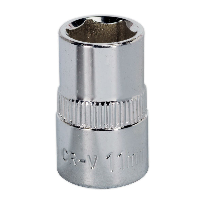 Sealey WallDrive Socket 11mm 3/8"Sq Drive Fully Polished SP3811 Sealey - Dynamic Drive