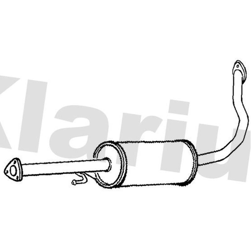 Klarius Box With Centre Pipe Centre fits Honda Hr-V 1999-2005 1.6
