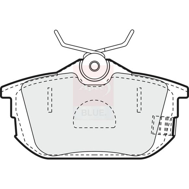 Apec Rear Brake Pad Set fits Mitsubishi Carisma 1995-2006 1.3 1.6 1.8 1.9