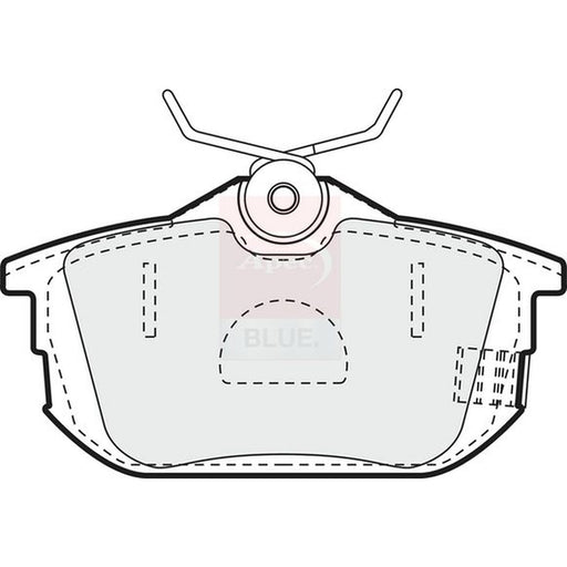 Apec Rear Brake Pad Set fits Mitsubishi Carisma 1995-2006 1.3 1.6 1.8 1.9