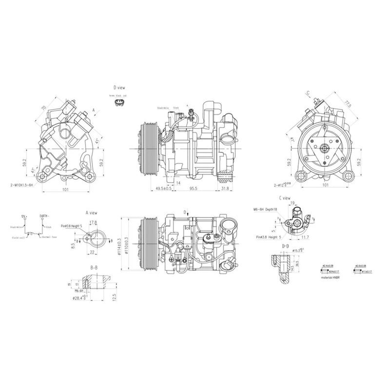 Hella Air Conditioning Compressor fits BMW 1 Sports Hatch 2011-2019