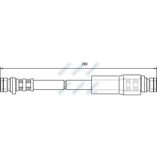 Apec Brake Hydraulic Hose Line Rear fits MG Express Hatchback 2003-2005 1.4 2.0
