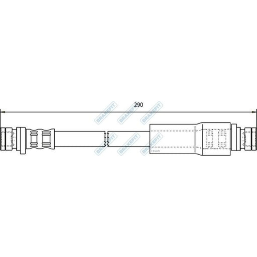 Apec Brake Hydraulic Hose Line Rear BHO4101