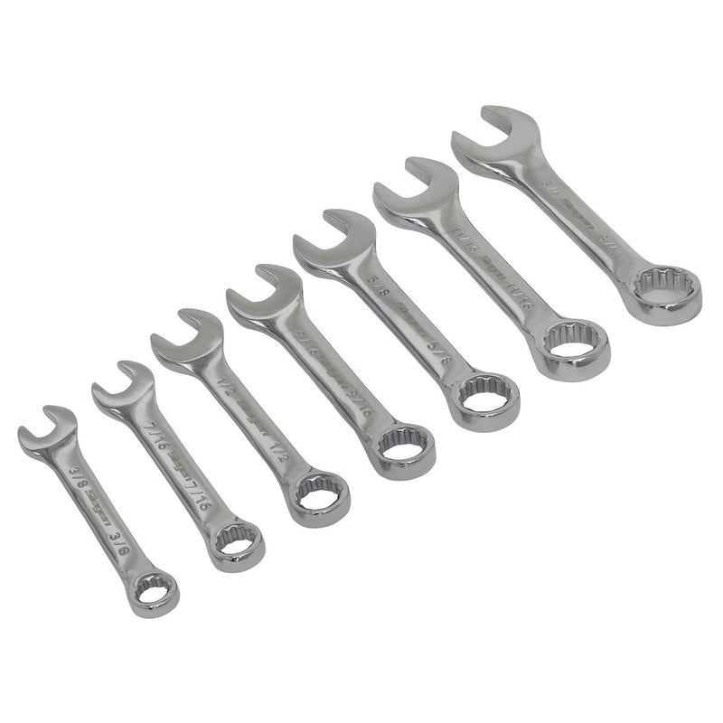 Seigen by Sealey Combination Spanner Set 7pc Stubby Imperial S01190 Seigen by Sealey  - Dynamic Drive