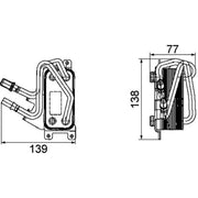 Mahle Engine Oil Cooler fits BMW 7 2003-2008