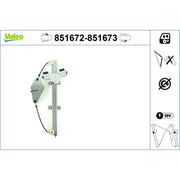 Valeo Electric Window Regulator Lifter Left Front 851672