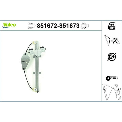 Valeo Electric Window Regulator Lifter Left Front 851672