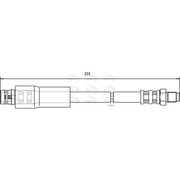Apec Brake Hydraulic Hose Line Rear fits Mercedes-Benz Viano 2003-2004