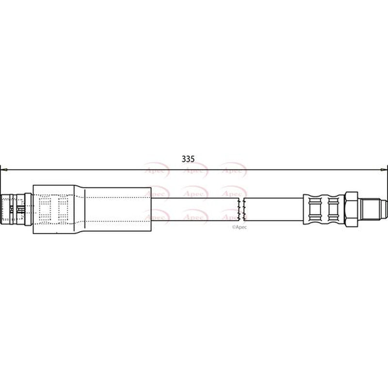 Apec Brake Hydraulic Hose Line Rear fits Mercedes-Benz Viano 2003-2004