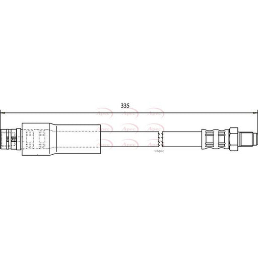 Apec Brake Hydraulic Hose Line Rear fits Mercedes-Benz Viano 2003-2004