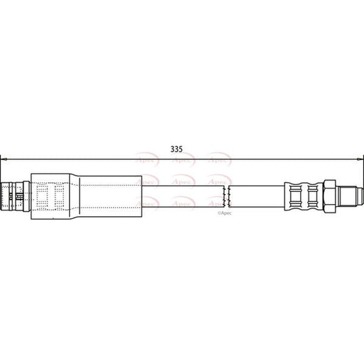 Apec Brake Hydraulic Hose Line Rear HOS3765