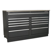 Sealey Modular Floor Cabinet 11 Drawer 1550mm Heavy-Duty APMS04 Sealey - Dynamic Drive