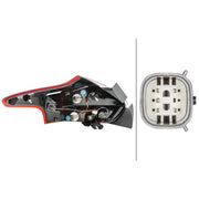 Hella Tail Light / Lamp W16W Right fits Ford Focus III 2010-2020