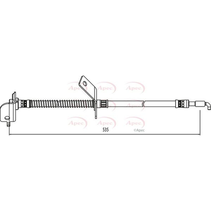Apec Brake Hydraulic Hose Line Front Right fits Hyundai I30 2007-2016