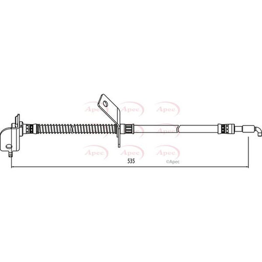 Apec Brake Hydraulic Hose Line Front Right fits Hyundai I30 2007-2016
