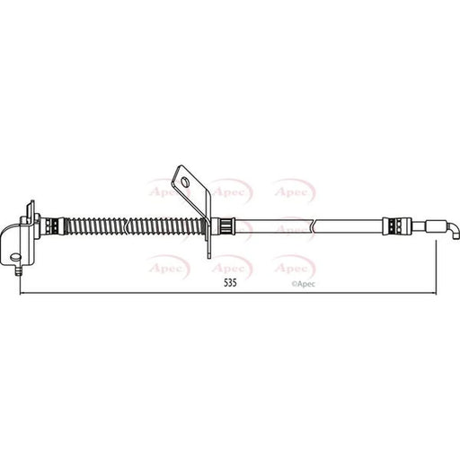 Apec Brake Hydraulic Hose Line Front Right HOS4007