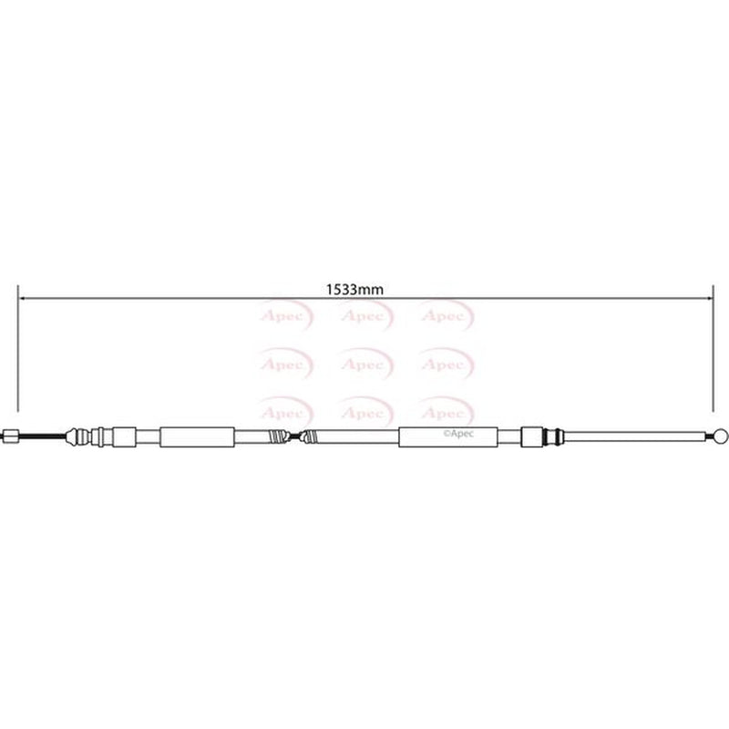 Apec Handbrake Cable Left Rear fits BMW 3 2004-2013