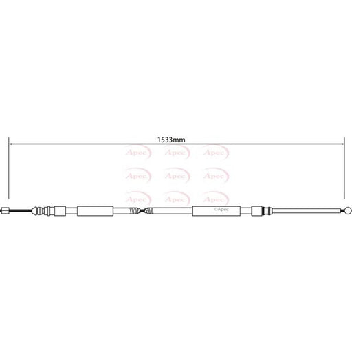 Apec Handbrake Cable Left Rear fits BMW 3 2004-2013